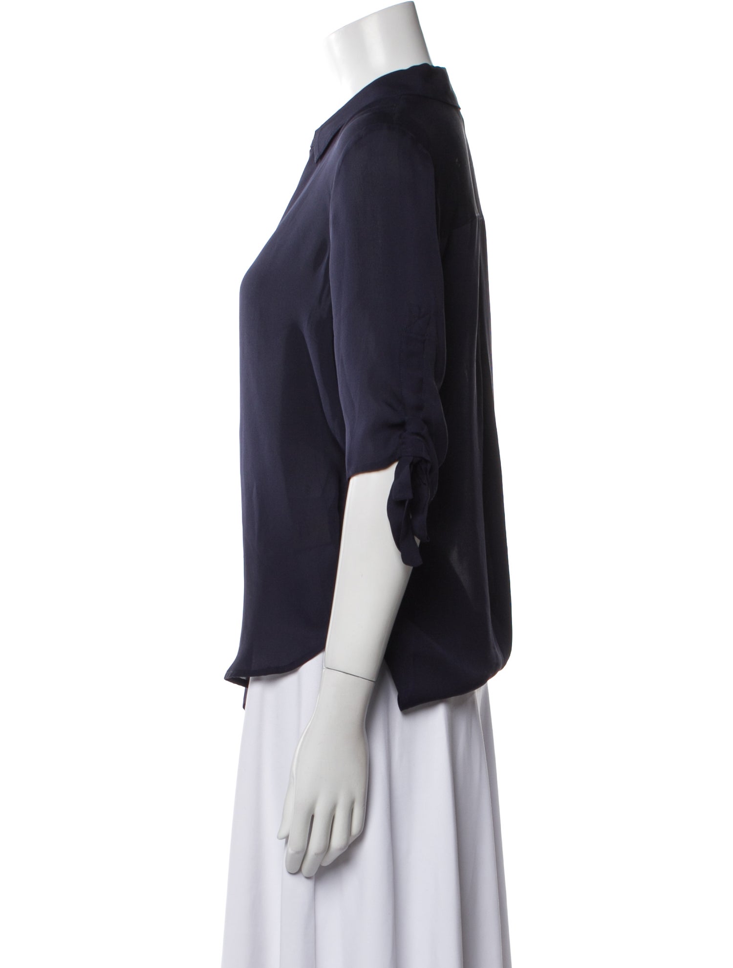 L'Agence Silk V-Neck Blouse