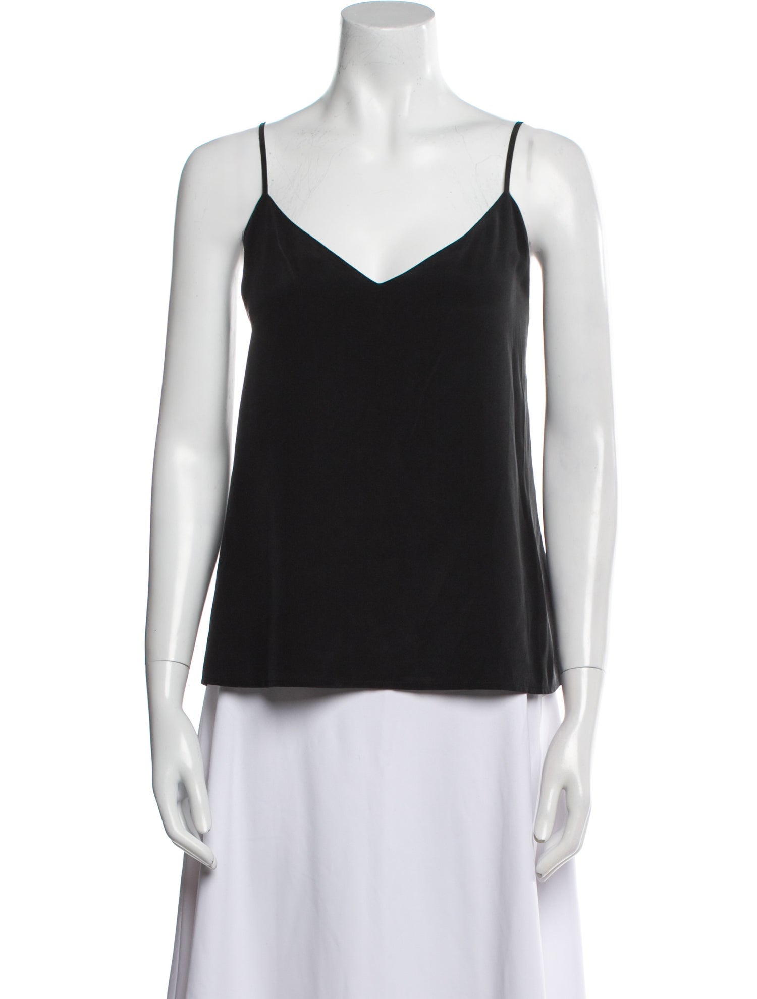 L'Agence Silk V-Neck Top