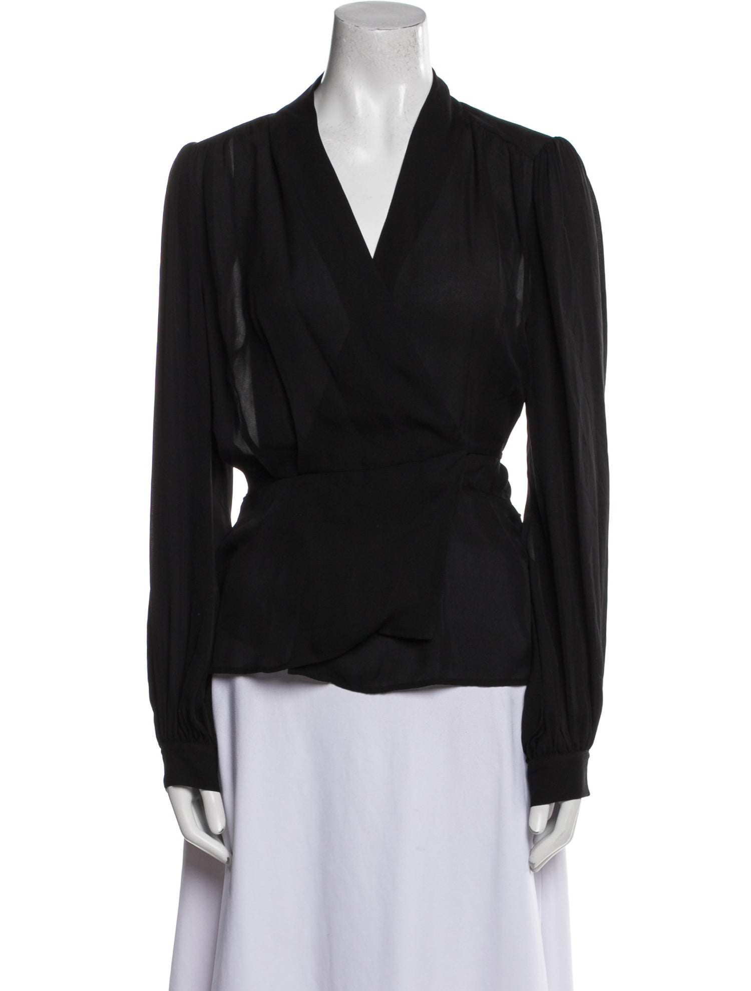 L'Agence Silk V-Neck Blouse w/ Tags