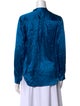 L'Agence Silk V-Neck Button-Up Top