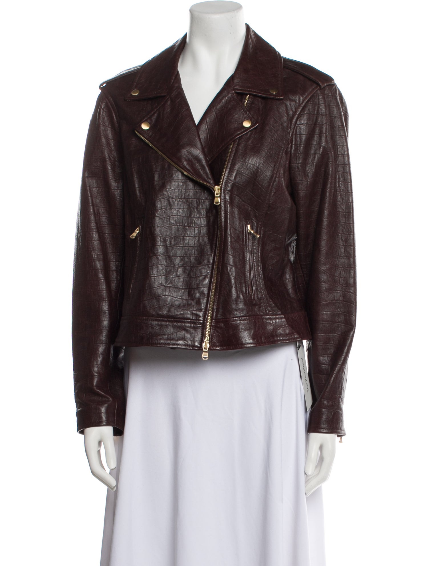 L'Agence Leather Biker Jacket