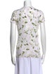 L'Agence Floral Print Crew Neck T-Shirt