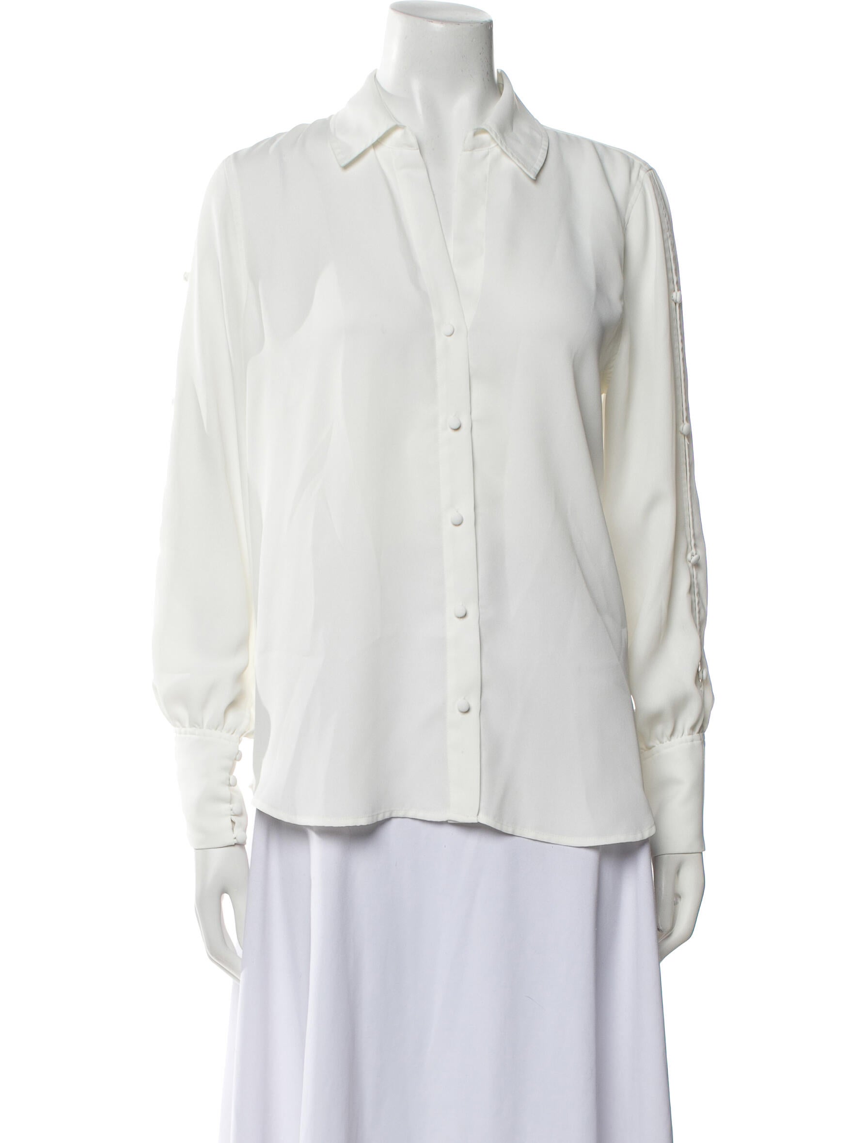 L'Agence Long Sleeve Button-Up Top