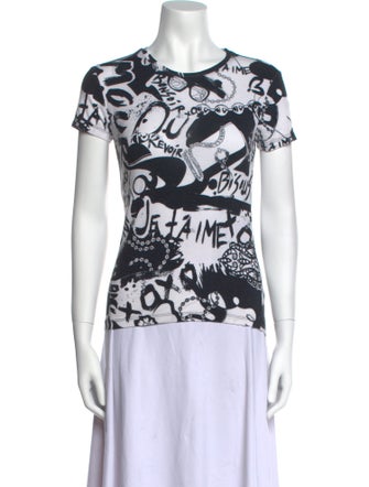 L'Agence Printed Crew Neck T-Shirt