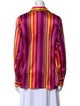 L'Agence Silk Striped Button-Up Top