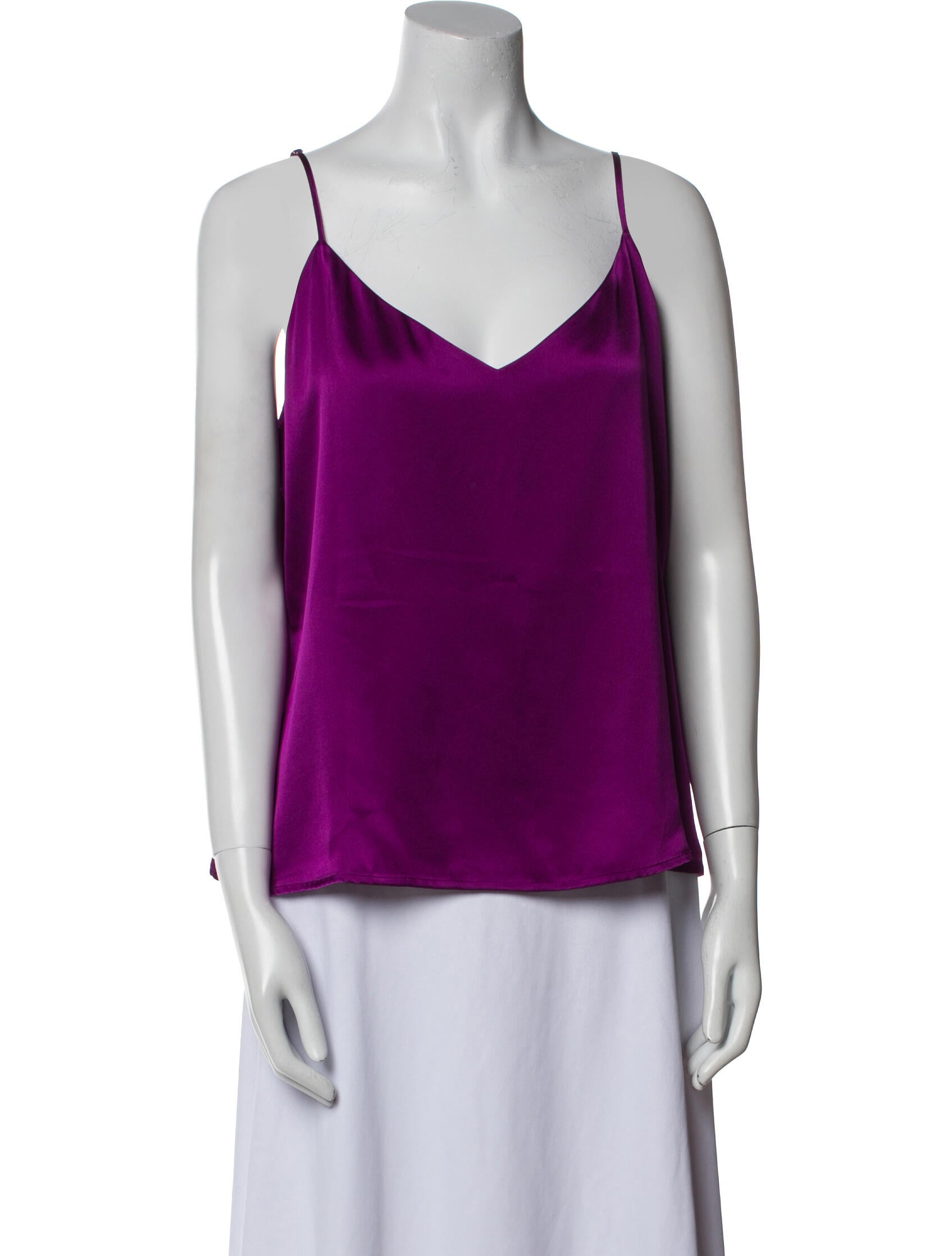 L'Agence Silk V-Neck Top