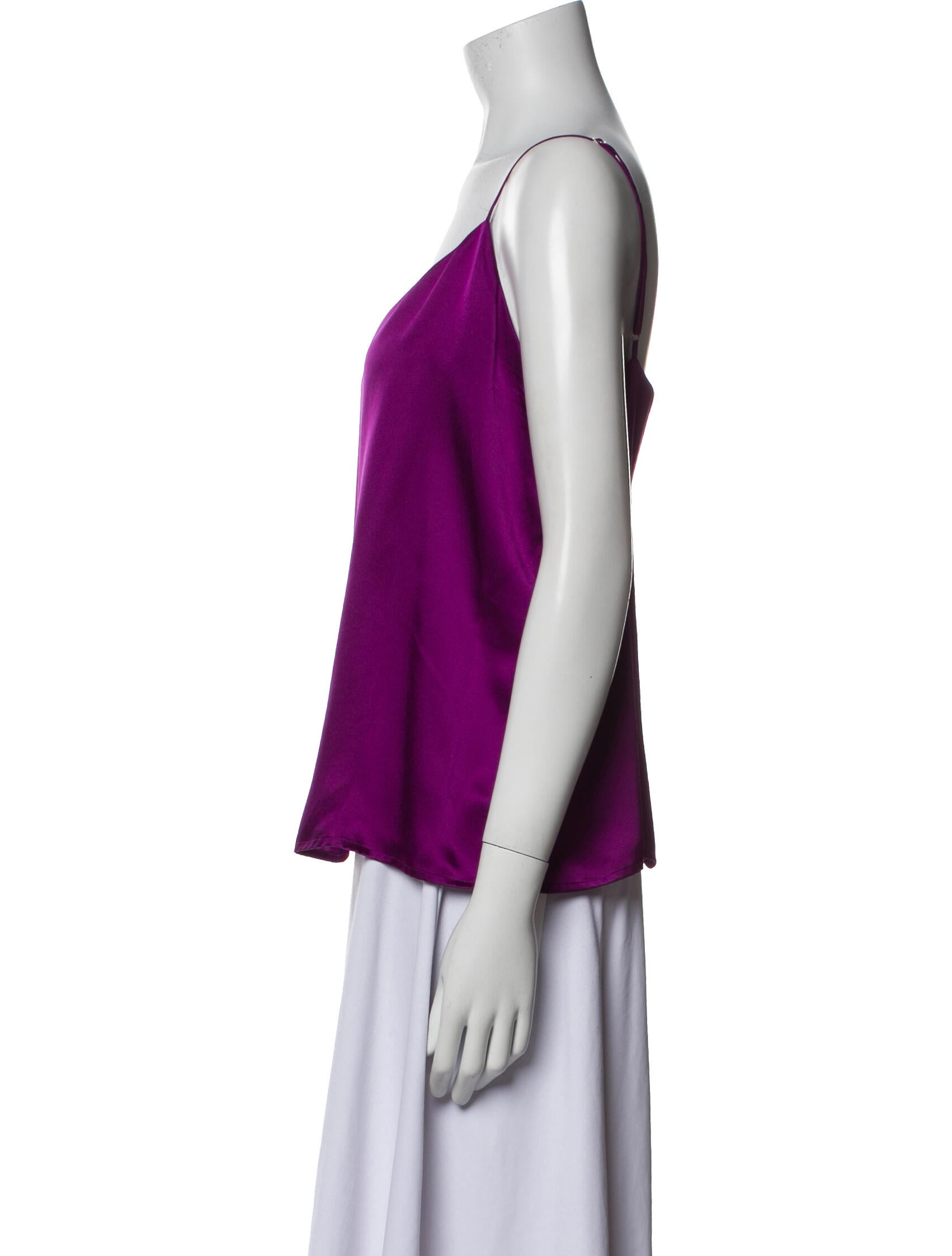 L'Agence Silk V-Neck Top