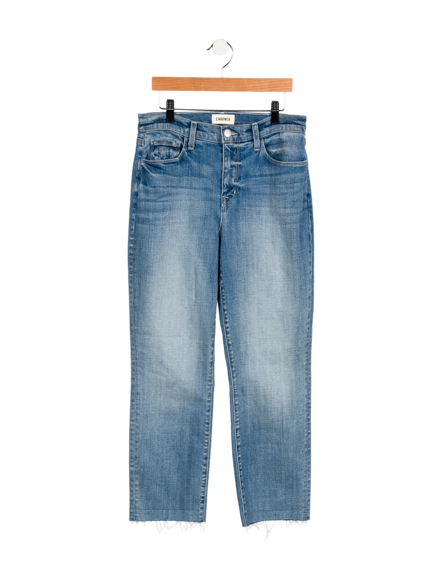 L'Agence Mid-Rise Straight Leg Jeans