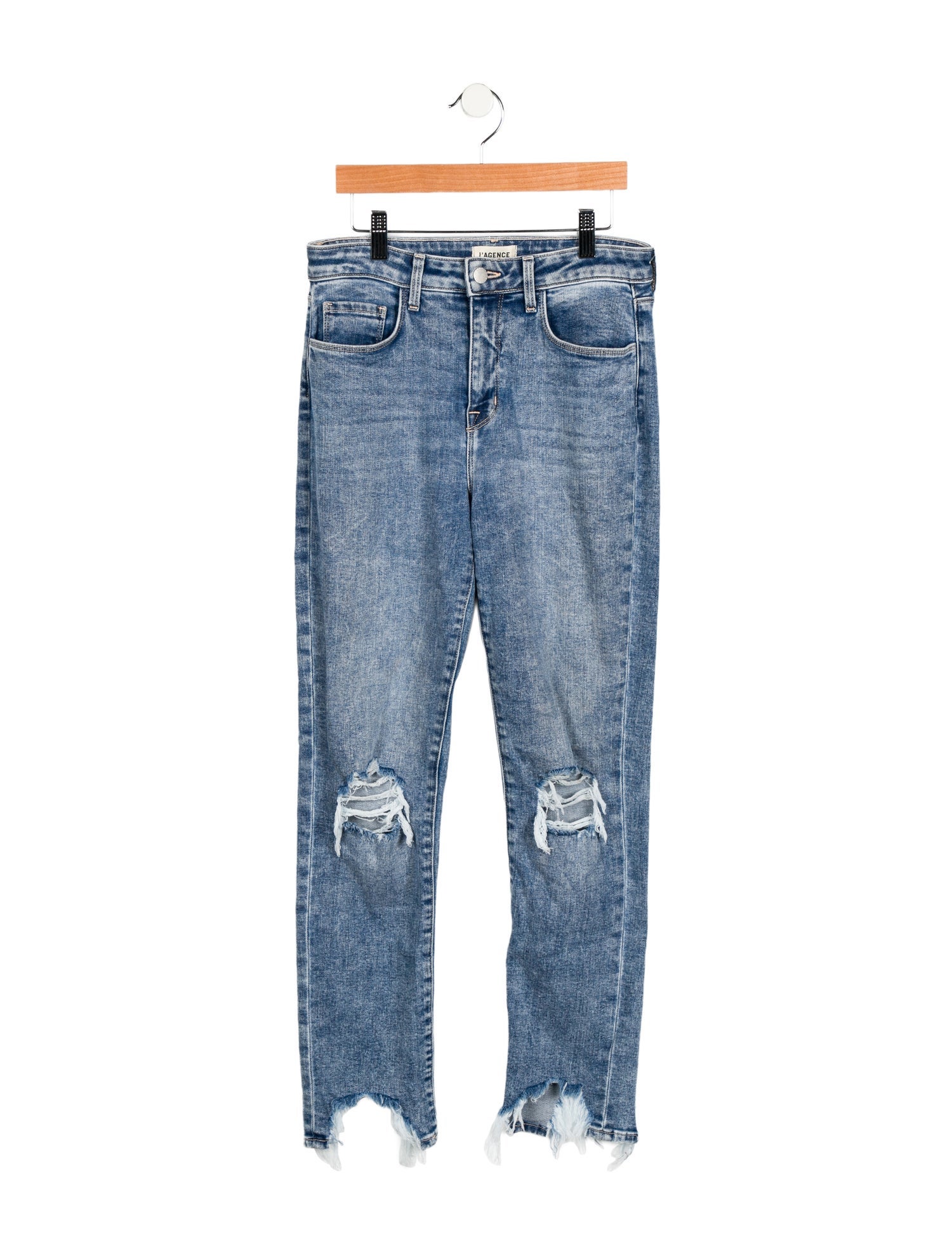 L'Agence Mid-Rise Straight Leg Jeans