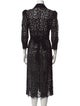 L'Agence Lace Pattern Midi Length Dress