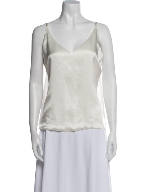 L'Agence Silk V-Neck Top