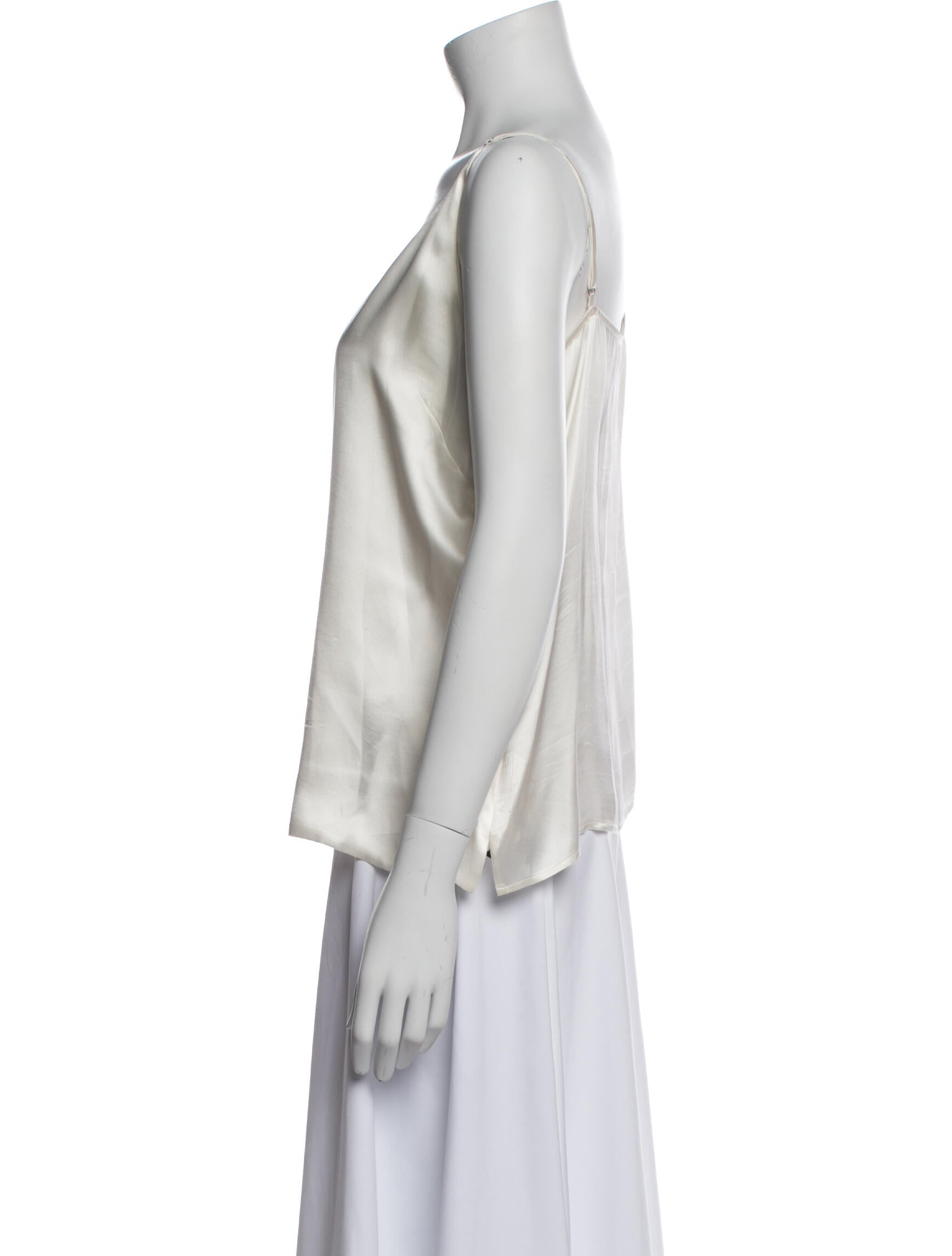 L'Agence Silk V-Neck Top