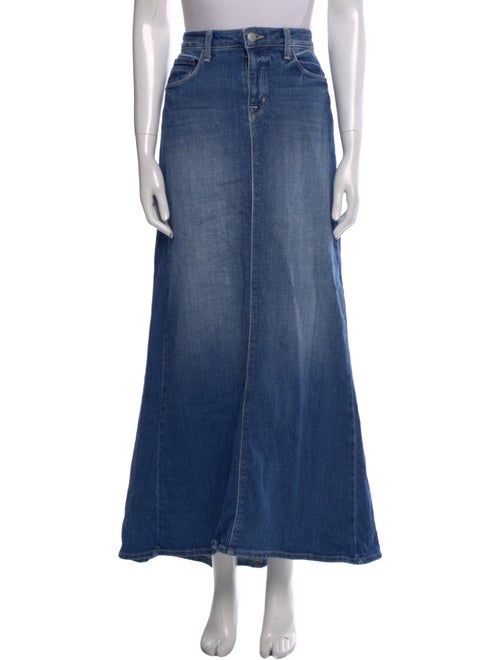 L'Agence Raw-Edge Trim Long Skirt