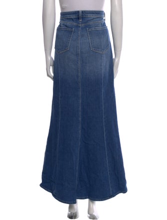 L'Agence Raw-Edge Trim Long Skirt