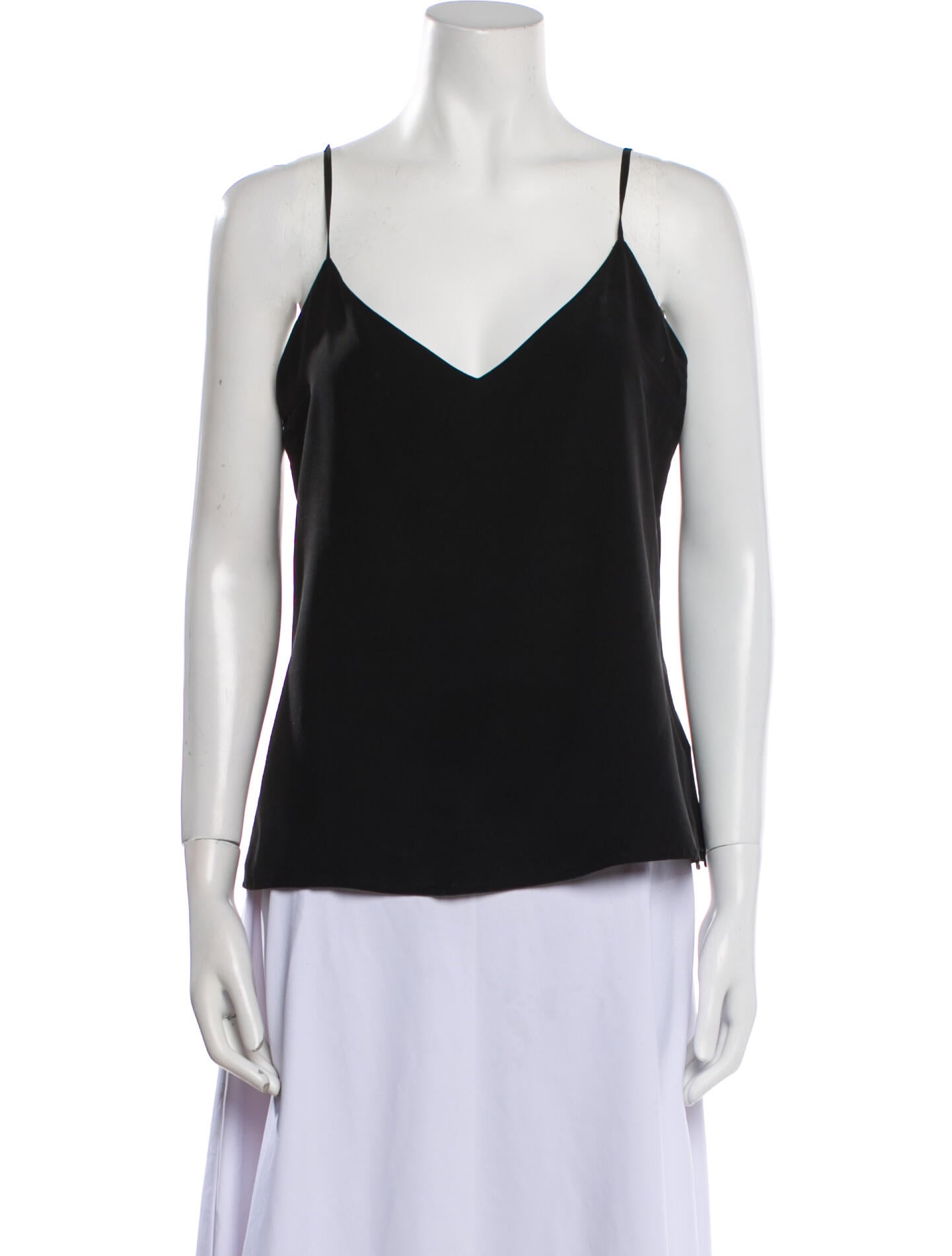 L'Agence Silk V-Neck Top
