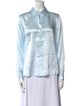 L'Agence Silk Long Sleeve Button-Up Top
