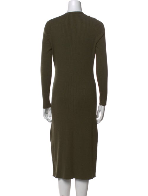 L'Agence V-Neck Midi Length Dress