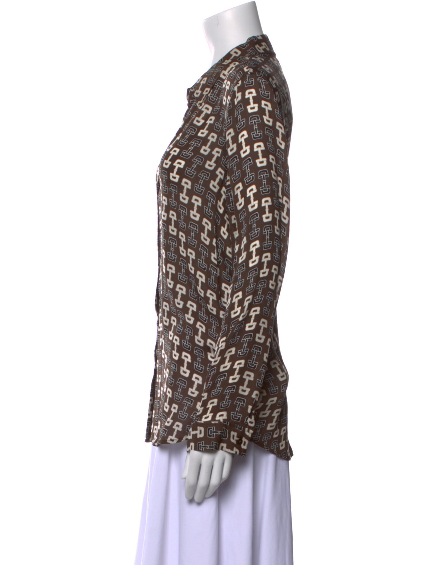 L'Agence Silk Printed Blouse