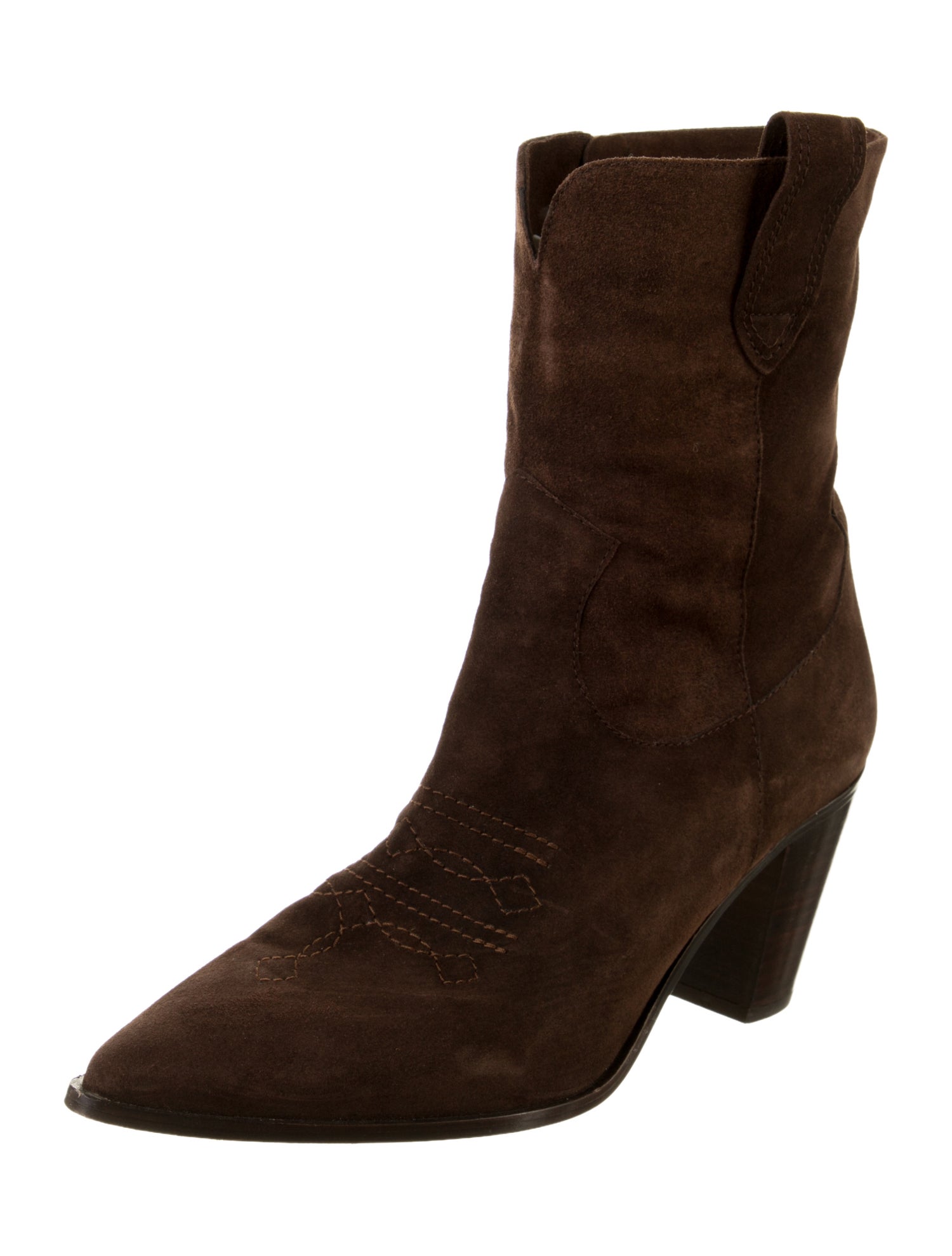 L'Agence Suede Western Boots