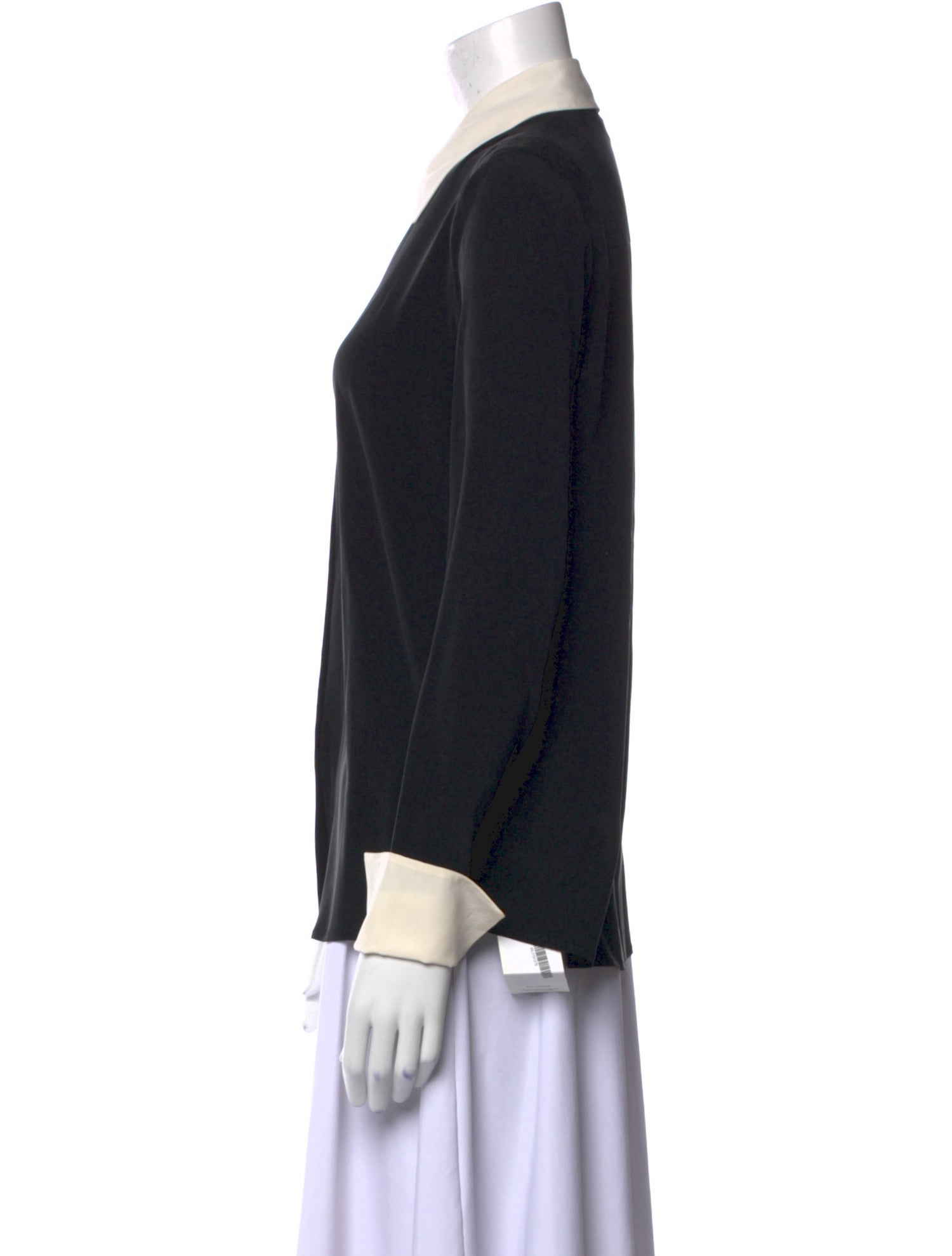 L'Agence Silk Long Sleeve Button-Up Top