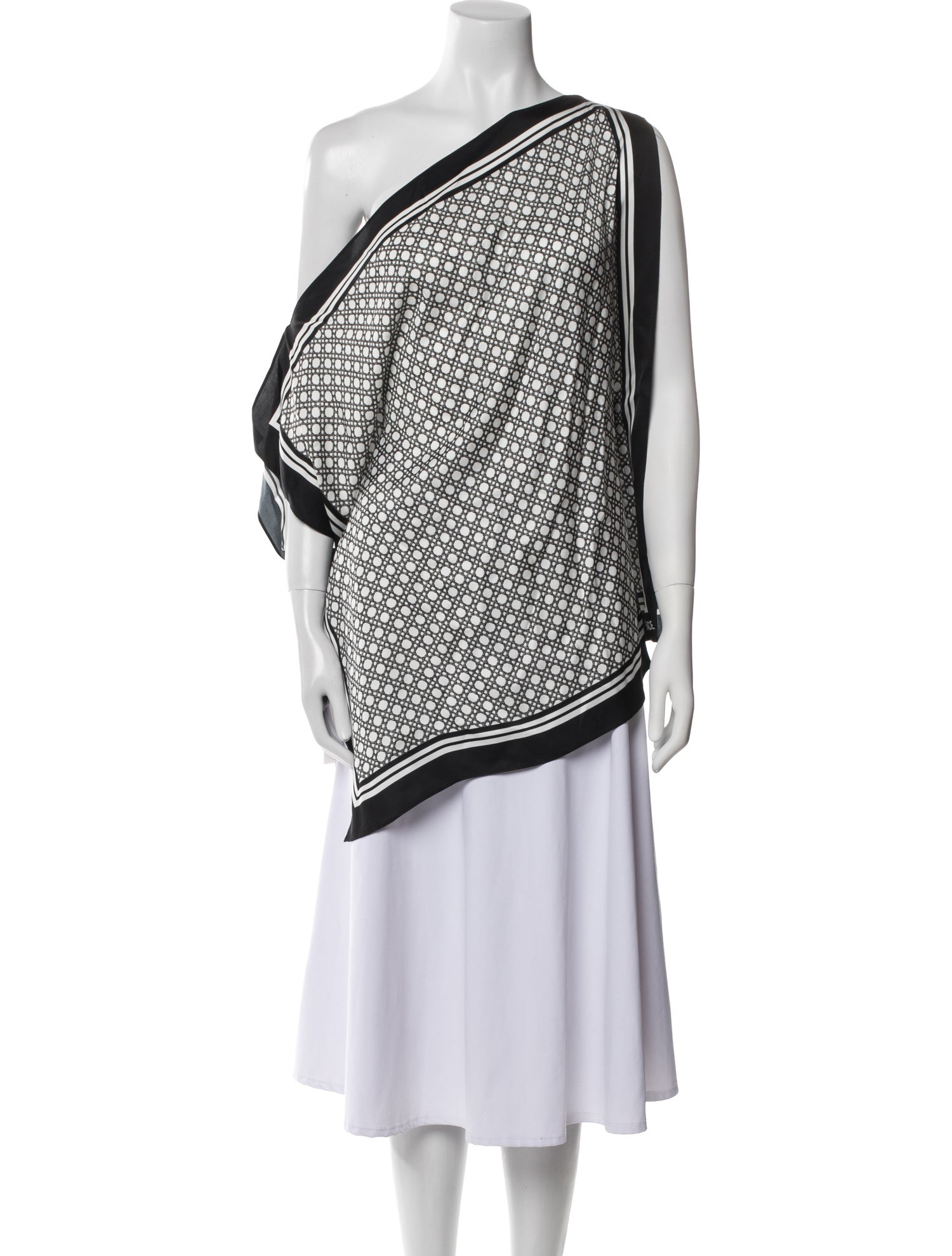 L'Agence Printed One-Shoulder Tunic w/ Tags