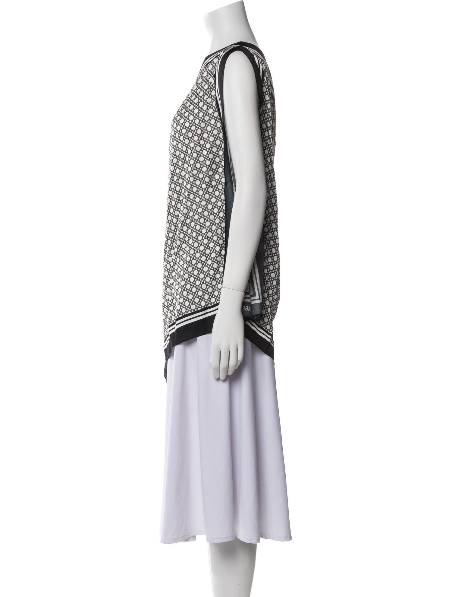 L'Agence Printed One-Shoulder Tunic w/ Tags