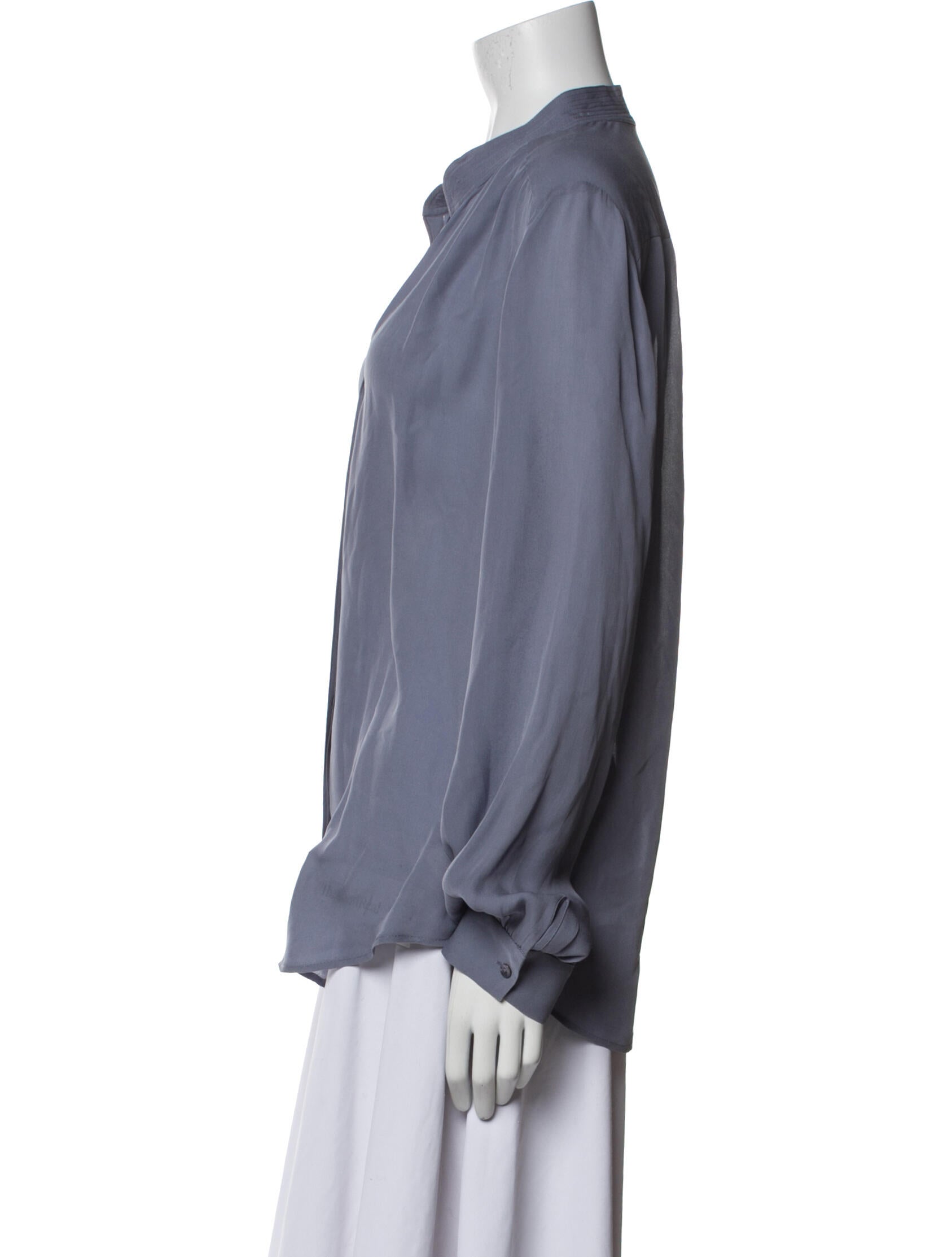 L'Agence Silk V-Neck Blouse