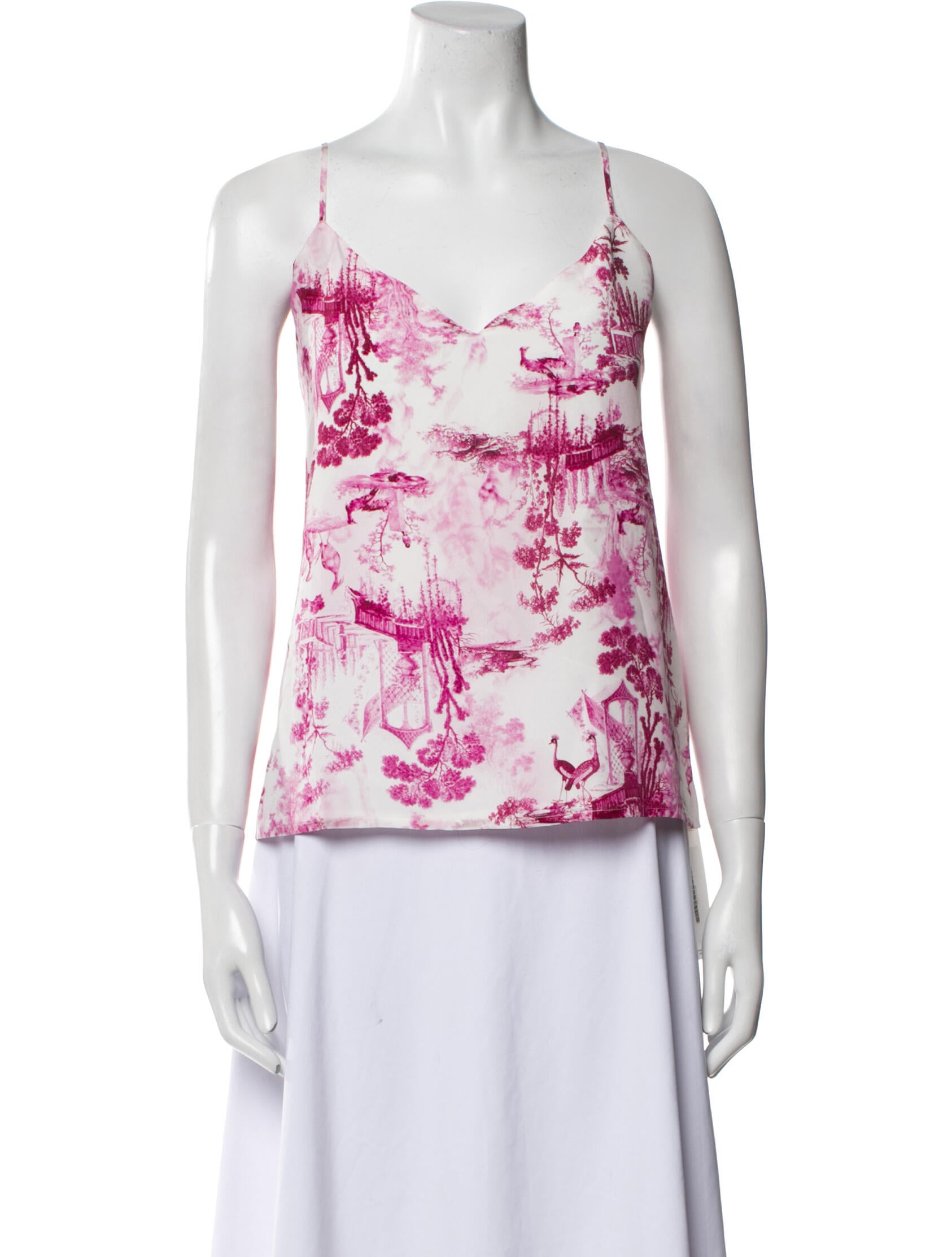L'Agence Silk Floral Print Top w/ Tags