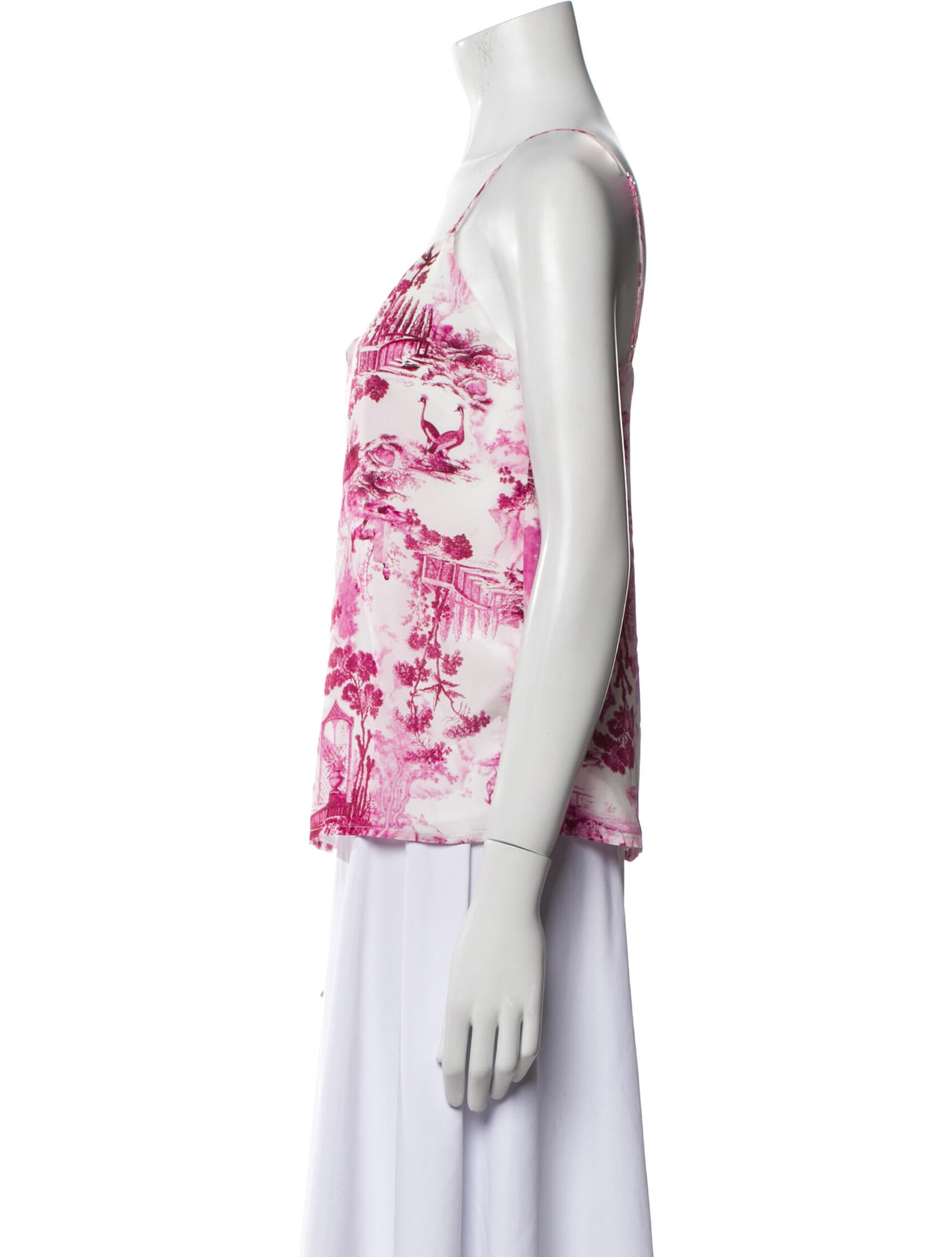 L'Agence Silk Floral Print Top w/ Tags