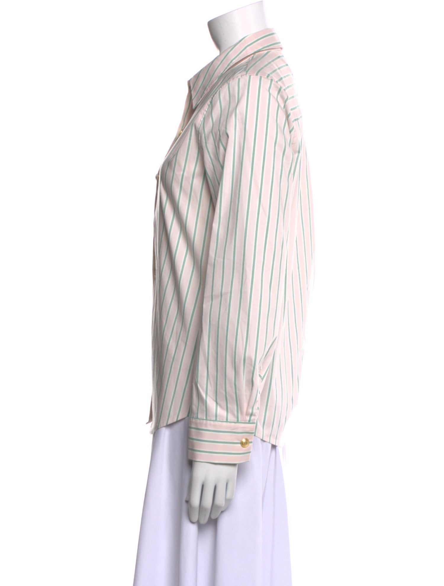 L'Agence Striped Long Sleeve Button-Up Top w/ Tags