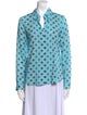 L'Agence Printed Long Sleeve Button-Up Top