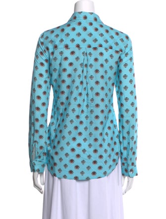 L'Agence Printed Long Sleeve Button-Up Top