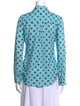 L'Agence Printed Long Sleeve Button-Up Top