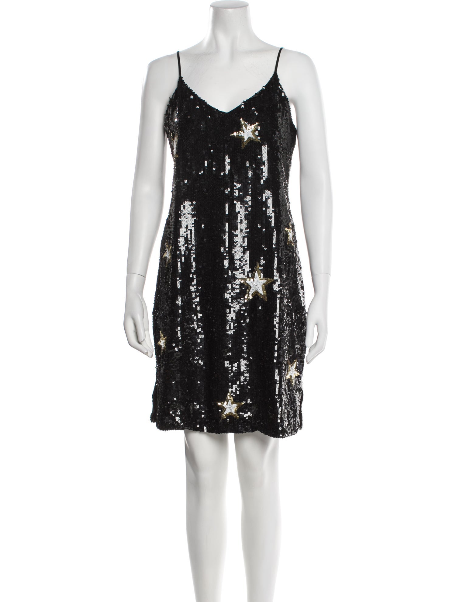 L'Agence V-Neck Mini Dress