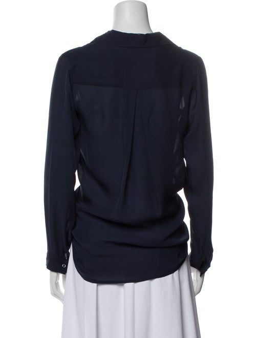 L'Agence Silk Long Sleeve Button-Up Top