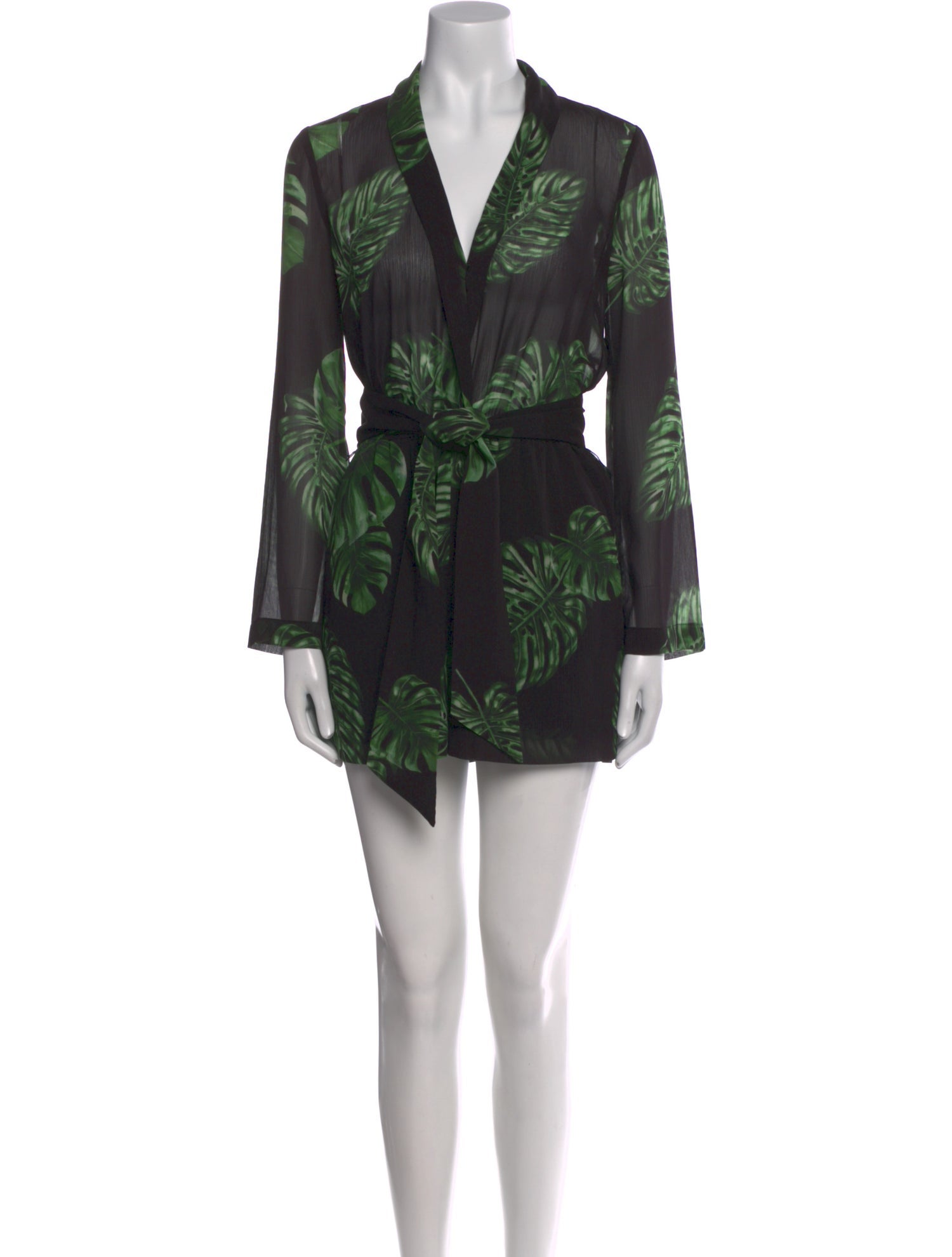 L'Agence Printed V-Neck Romper