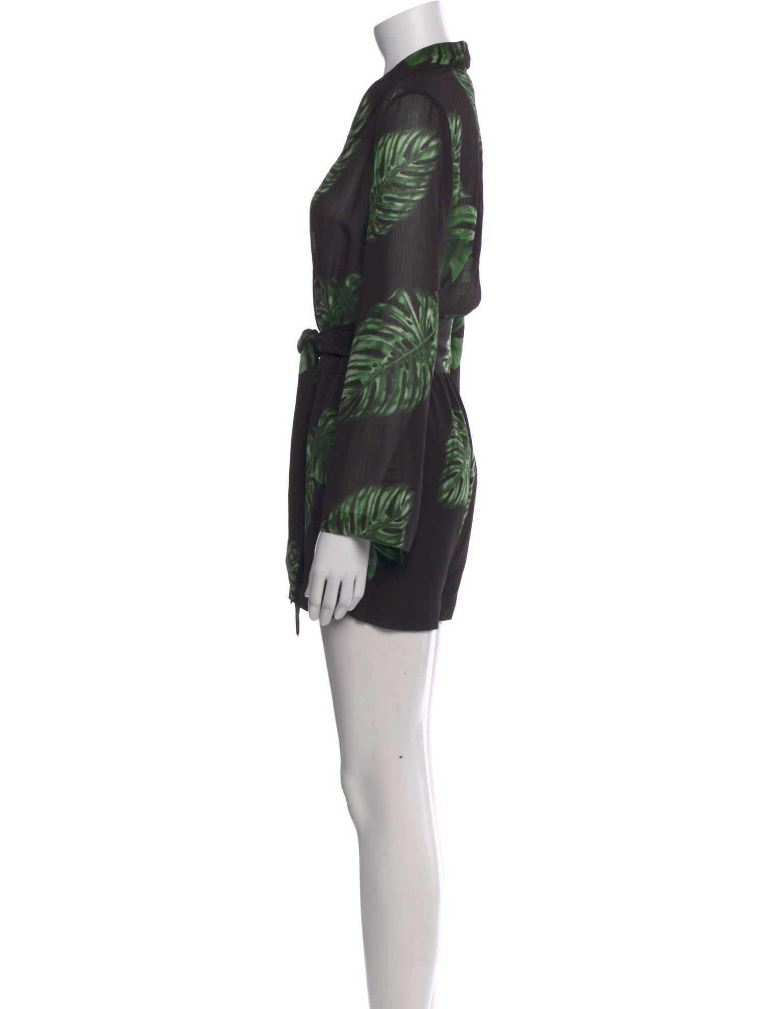 L'Agence Printed V-Neck Romper