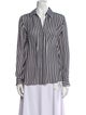 L'Agence Silk Striped Button-Up Top