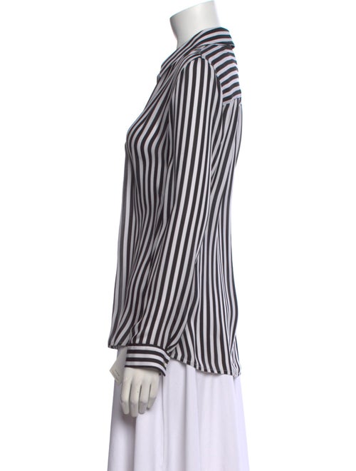 L'Agence Silk Striped Button-Up Top