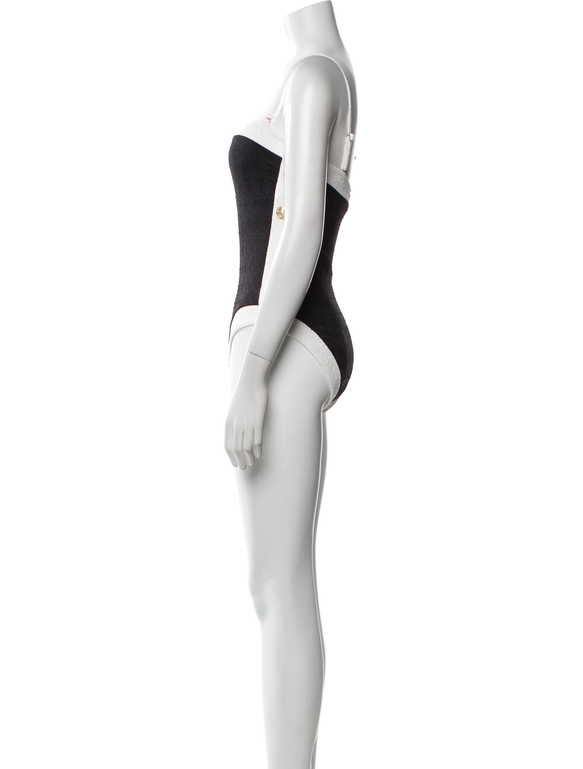 L'Agence Nylon Square Neckline Bodysuit