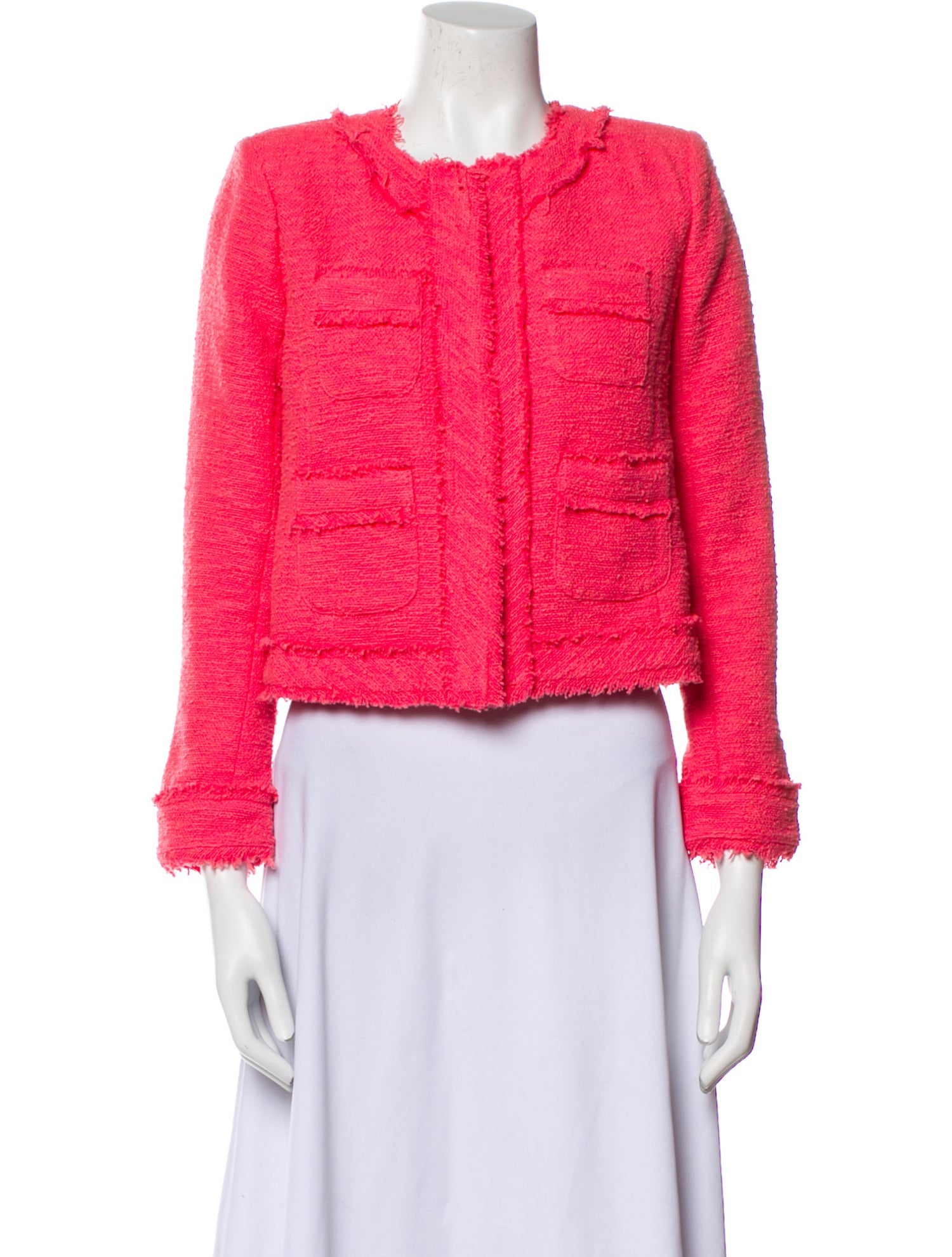 L'Agence Tweed Pattern Evening Jacket