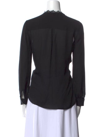 L'Agence Silk V-Neck Blouse