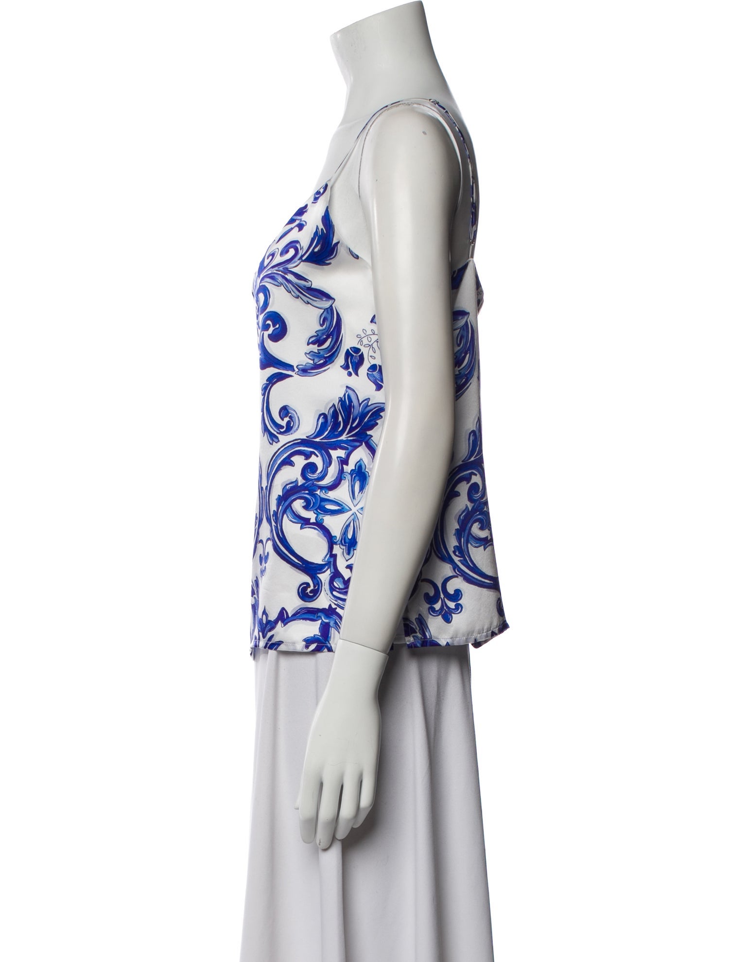 L'Agence Silk Floral Print Top