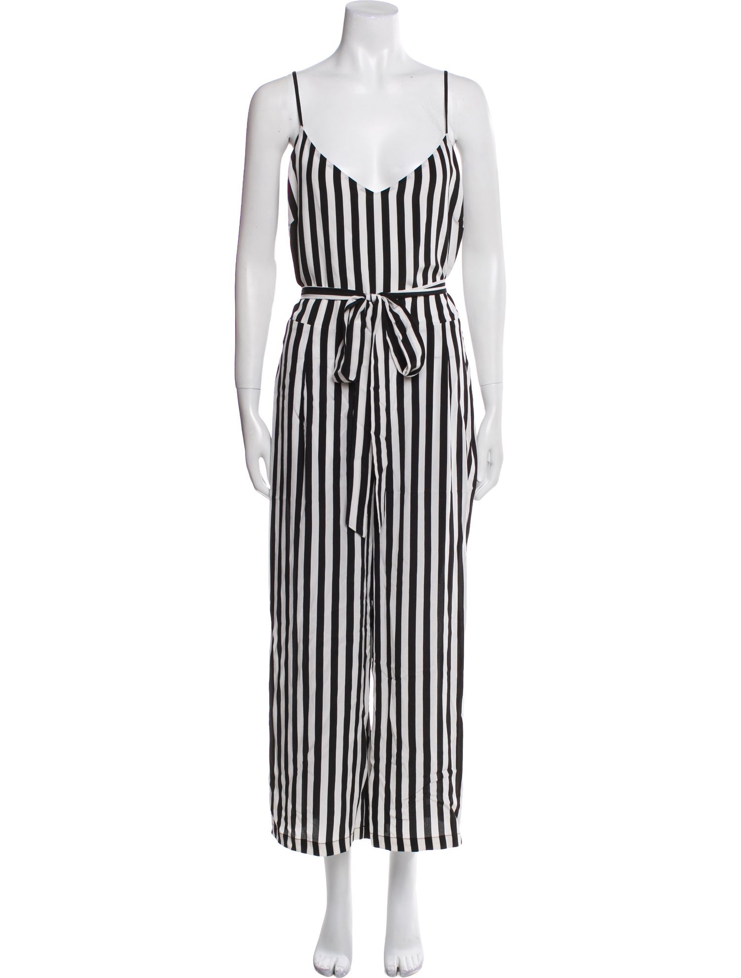 L'Agence Silk Striped Jumpsuit