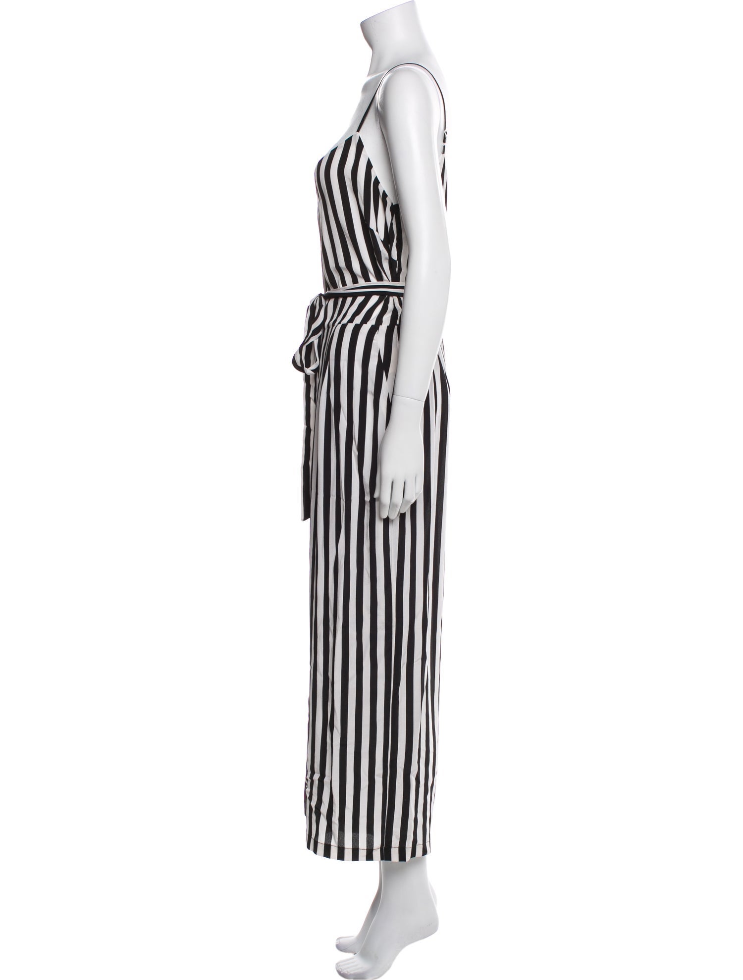 L'Agence Silk Striped Jumpsuit