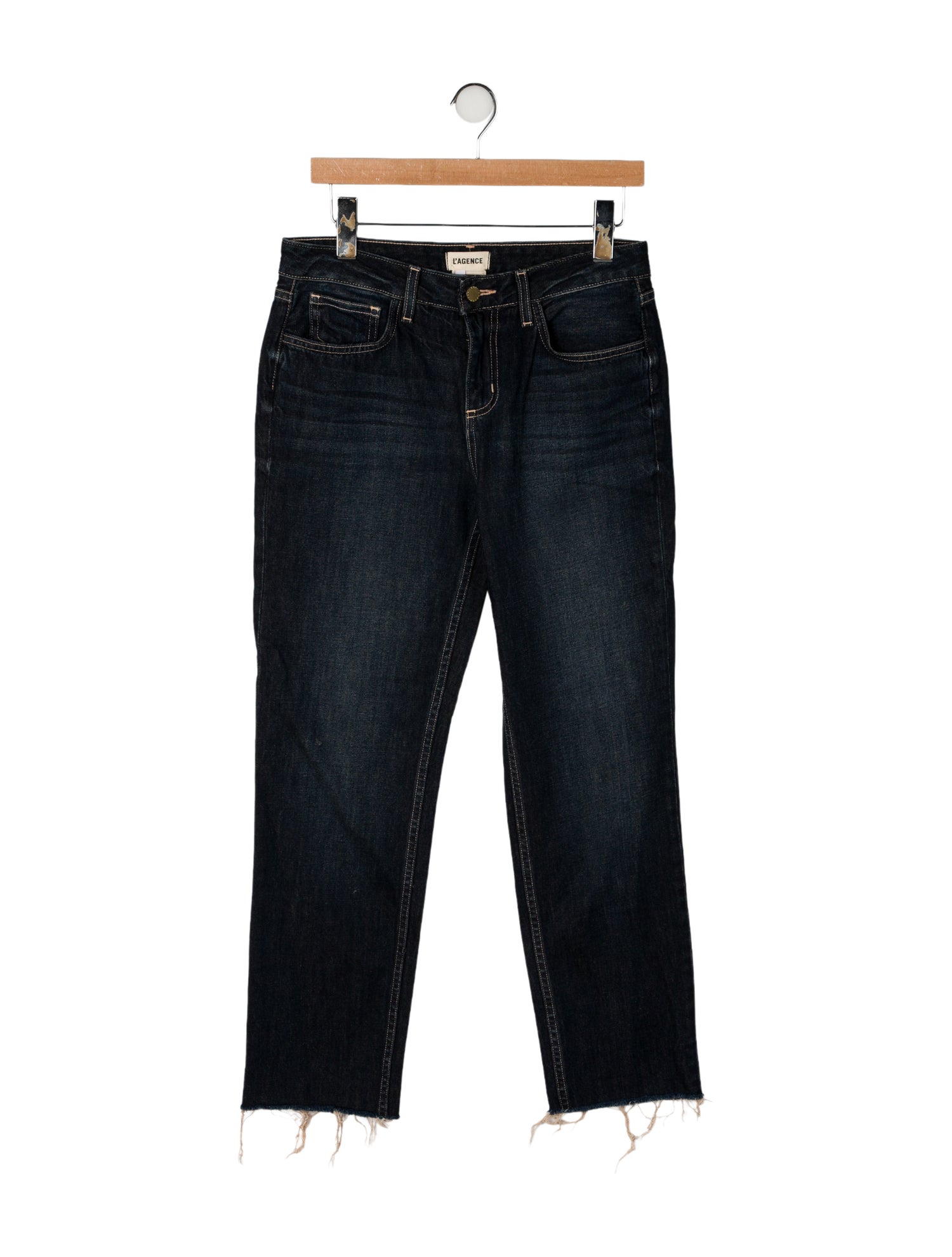 L'Agence Mid-Rise Straight Leg Jeans