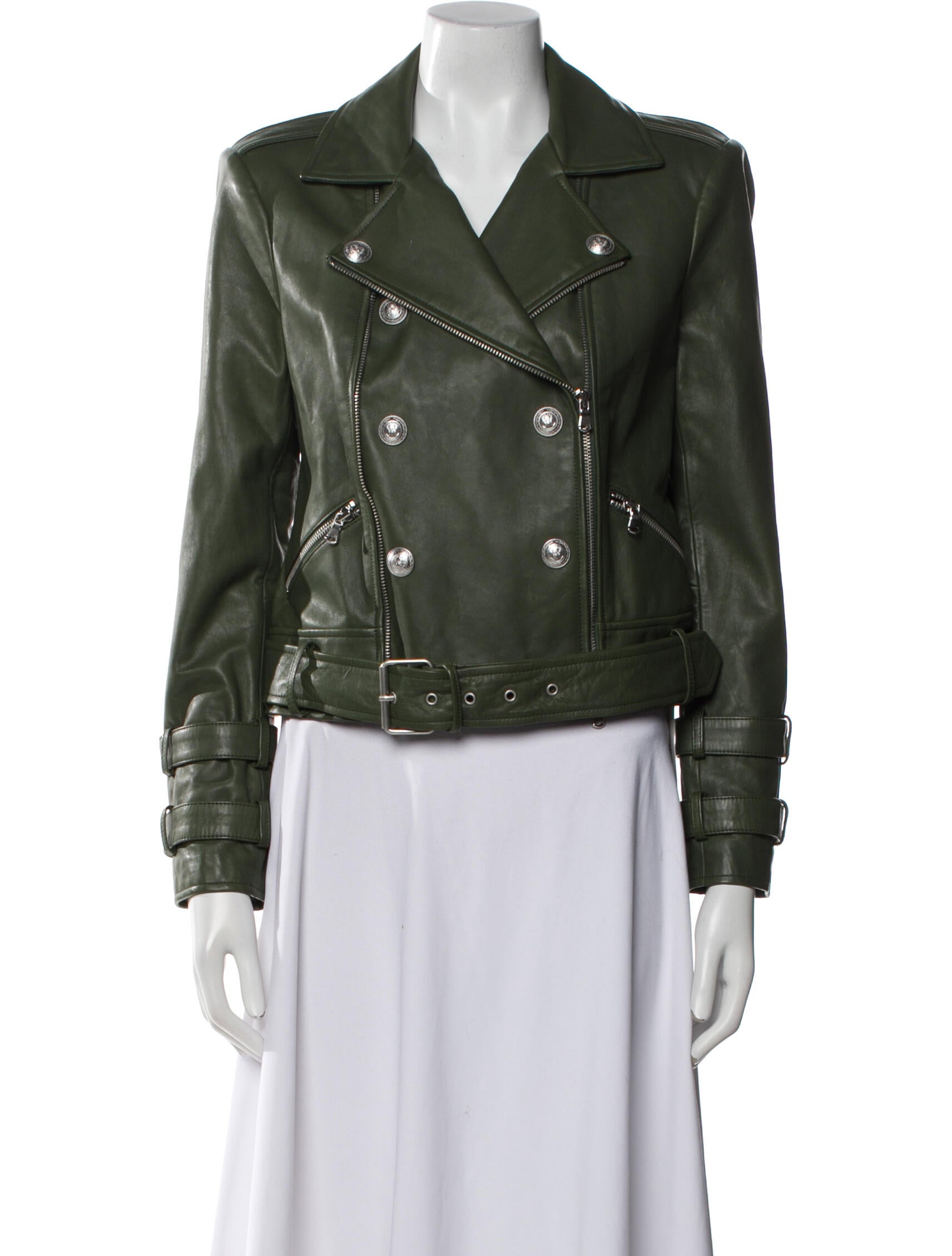 L'Agence Lamb Leather Biker Jacket w/ Tags