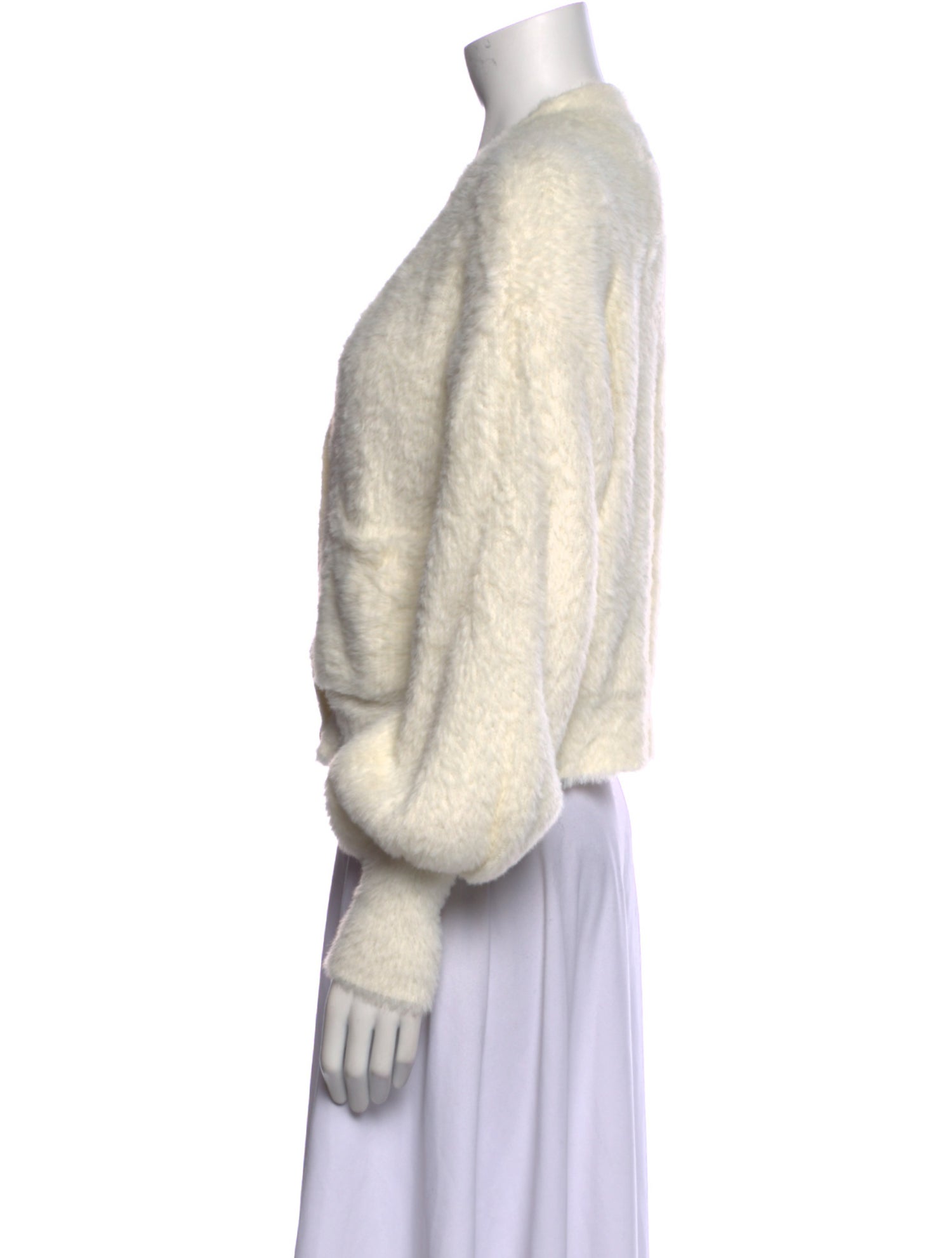 L'Agence Nylon V-Neck Sweater