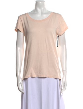 L'Agence Scoop Neck Short Sleeve T-Shirt