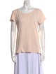 L'Agence Scoop Neck Short Sleeve T-Shirt